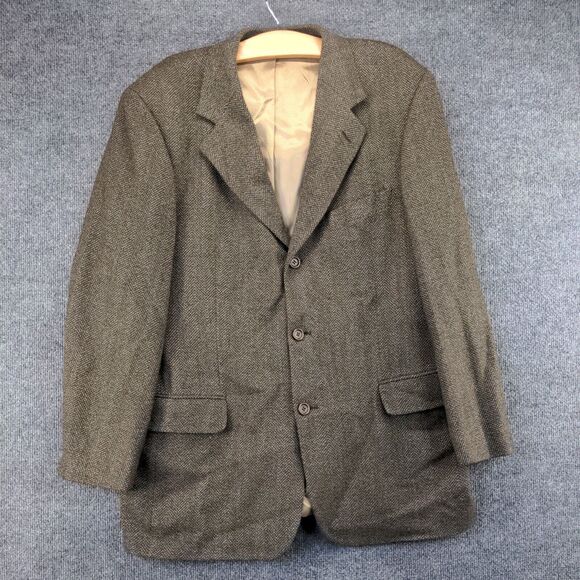 Joseph & Feiss International Mens 43 Soft Jacket Brown Shoulder Pads 3-Button - Picture 2 of 13